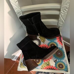 Black Suede Ankle Boots.